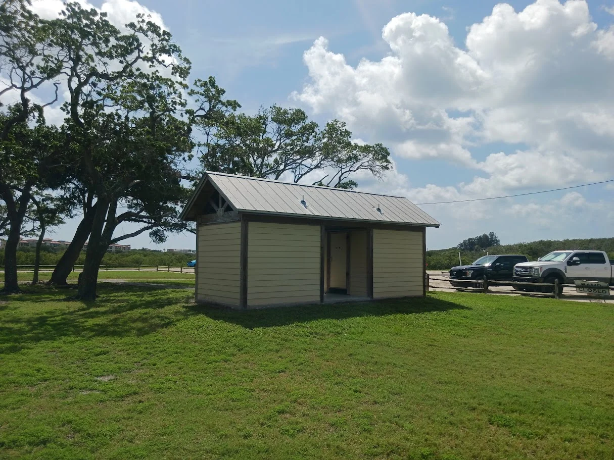 typical picnic pavilion with grills at frank butler park west, st augustine